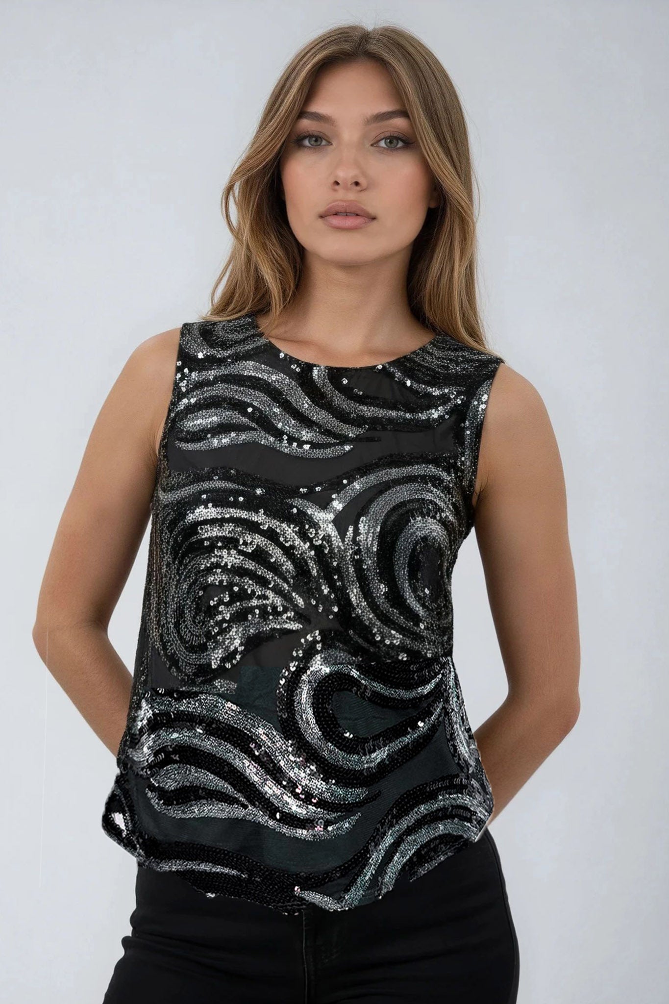 Heavy Sequin Vest Top