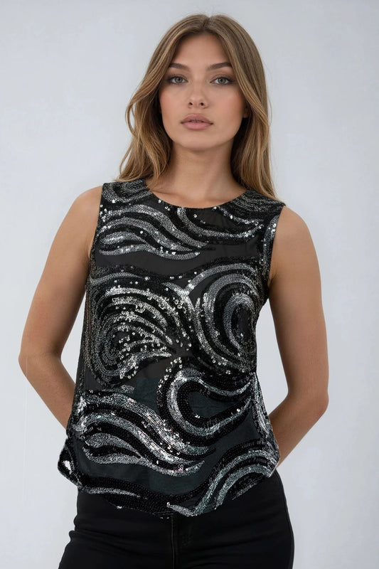Heavy Sequin Vest Top