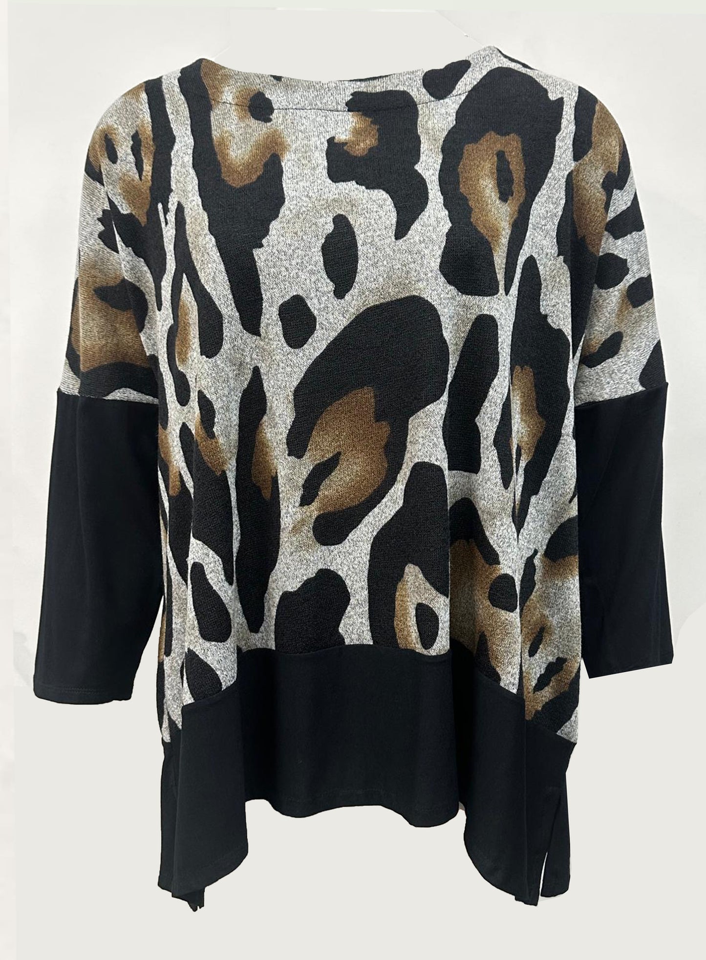 Animal Printed Colour Block Top