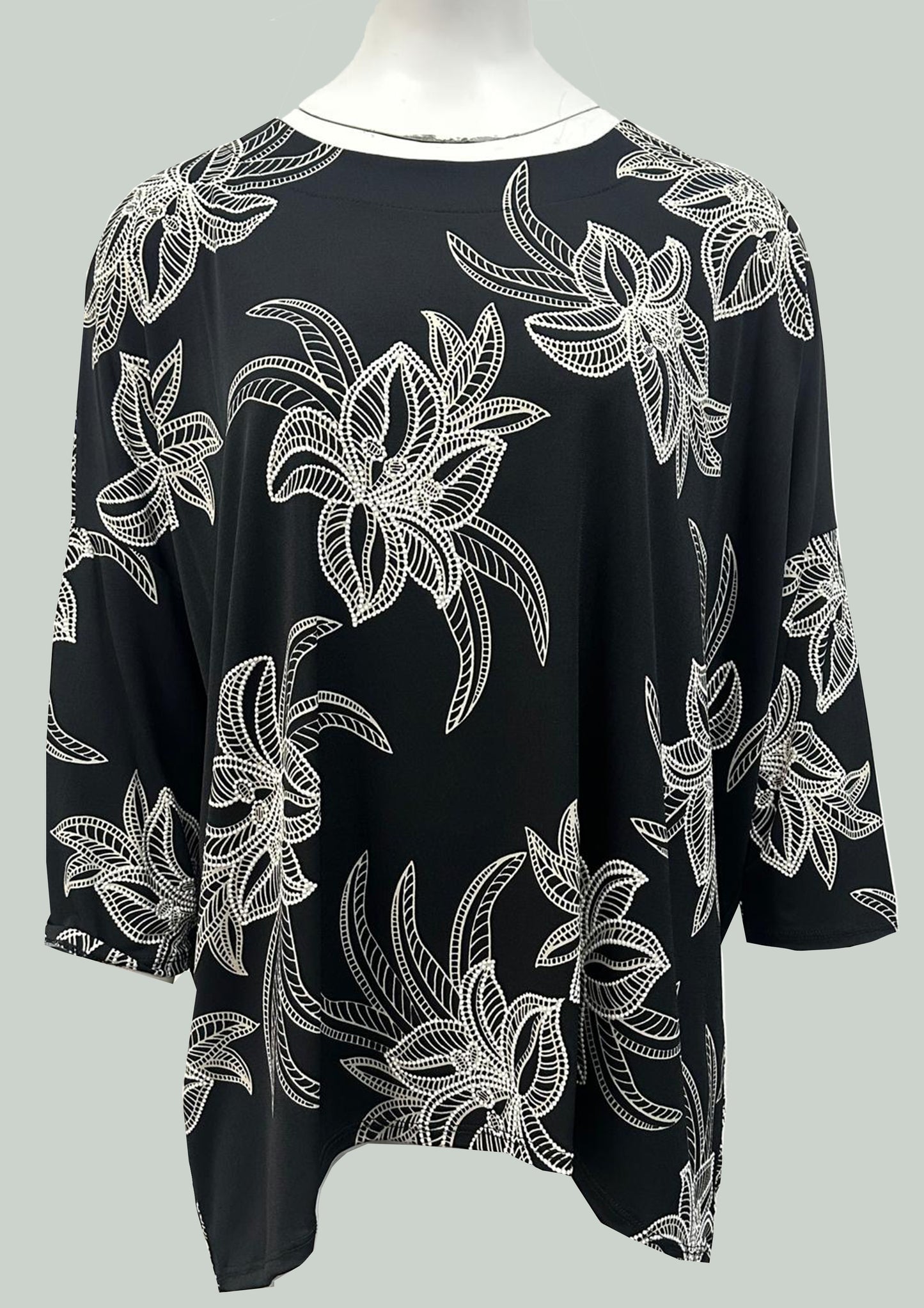 Textured Floral Loose Fit Top
