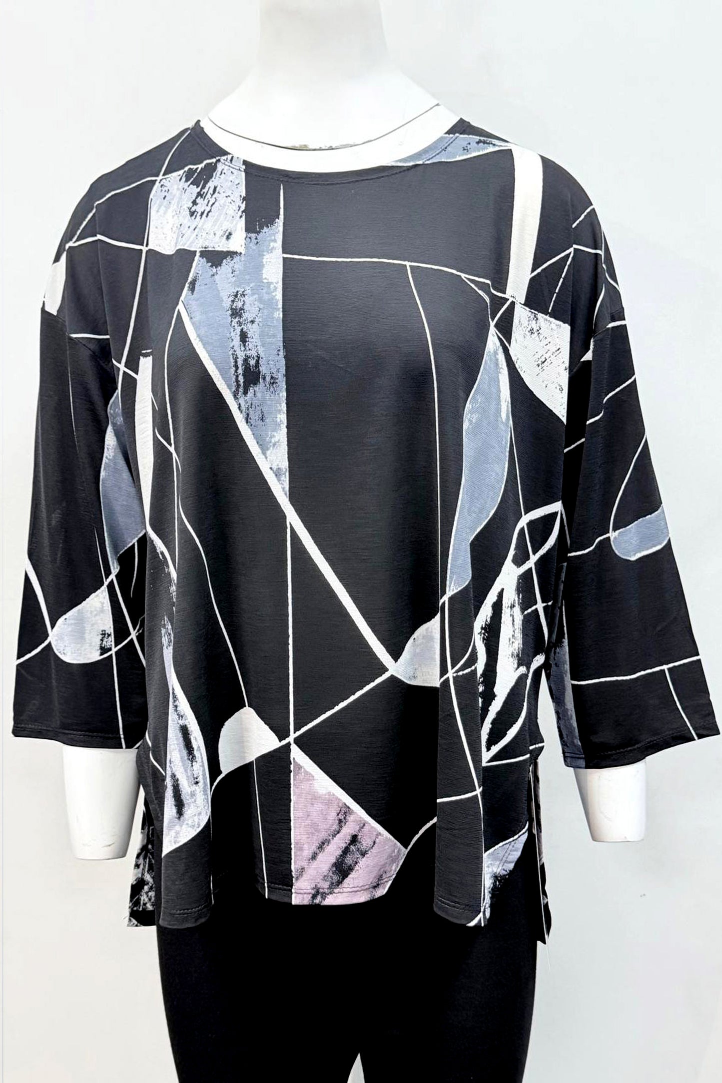Geometric Printed Loose Fit Top