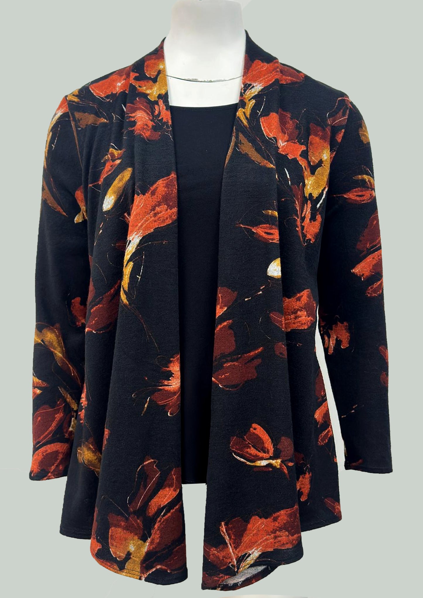 Floral Soft Touch Jacket Inset Top