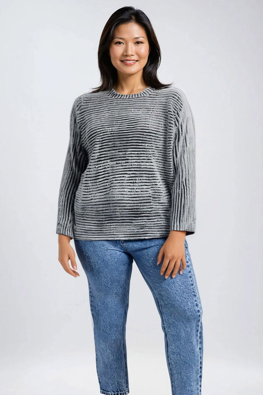 FurTextured Oversized Top