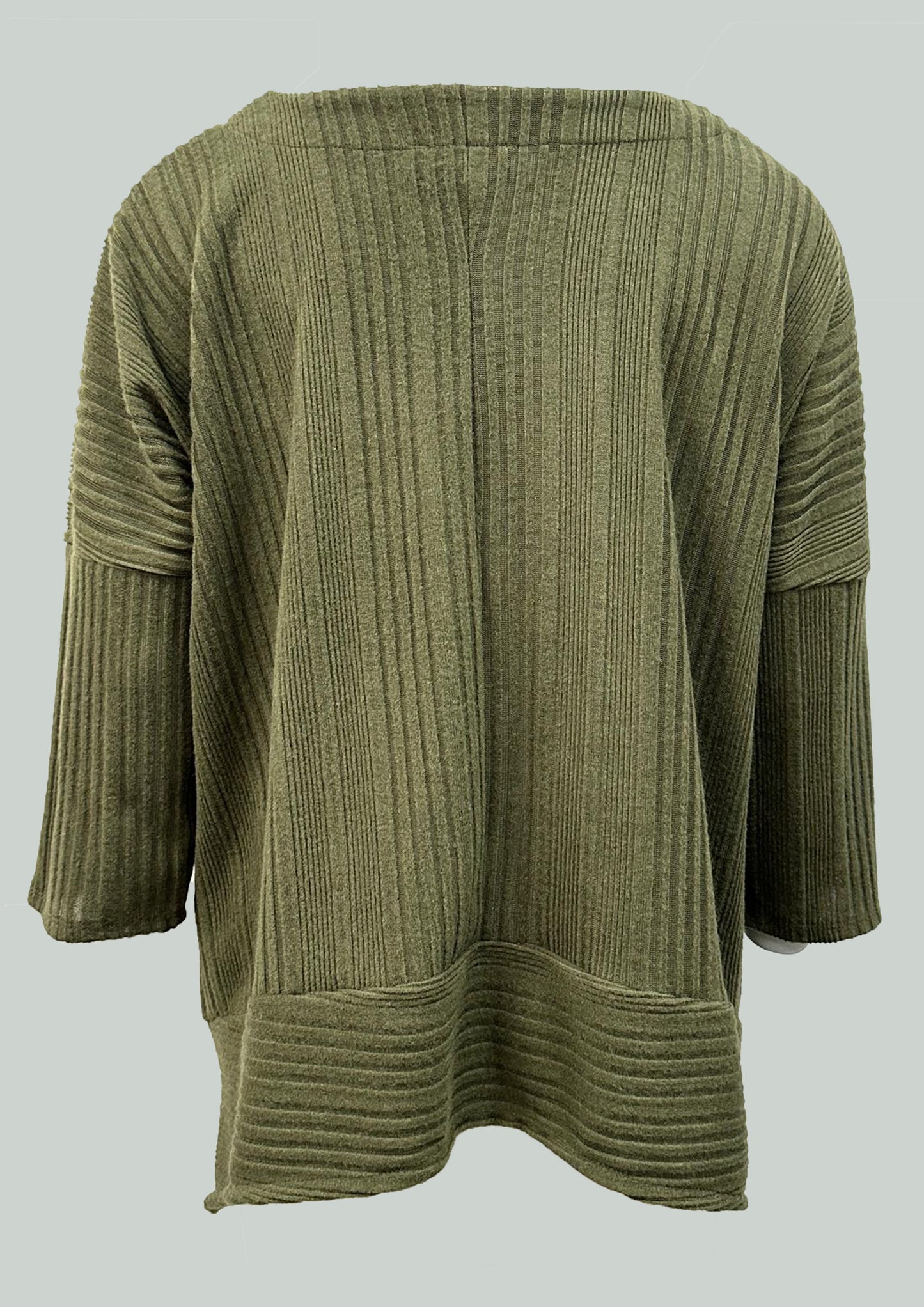 Multi-panelled Striped Velvet Top