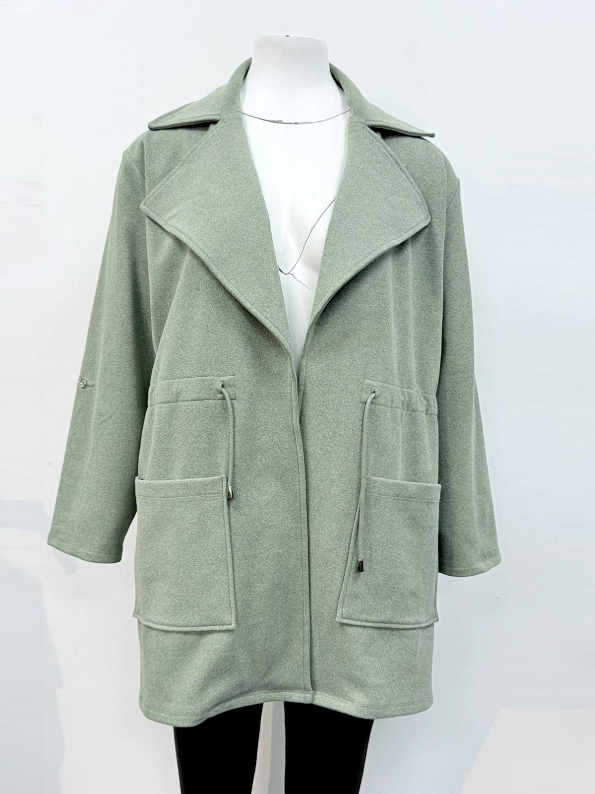 Drawcord Waist Large Pocket Jacket