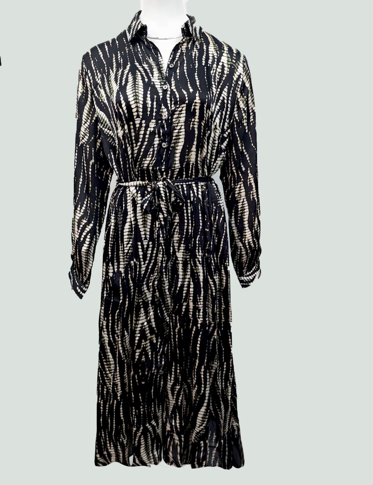 Silk Touch Long Shirt Dress