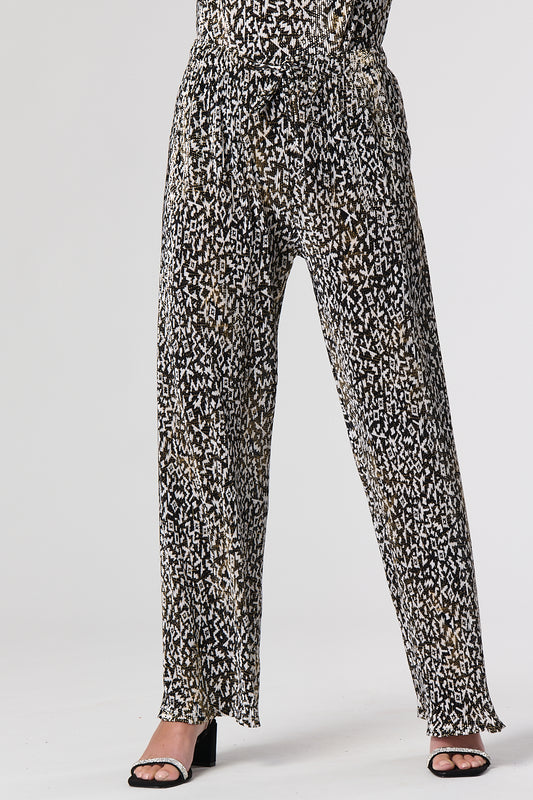 Golden Foil Pleated Trousers